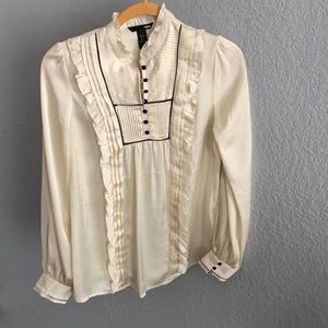Beautiful H&M Silk Ruffled Blouse, Size 8